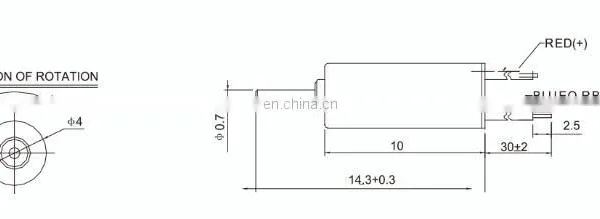 MBI0410 Coreless Motor 4mm 37500rpm 3.7V for Helicopter and Timer photo-4