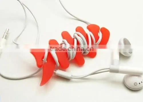 Wholesale silicone rubber fish bone cable holder electric cable clip silicone wire holder