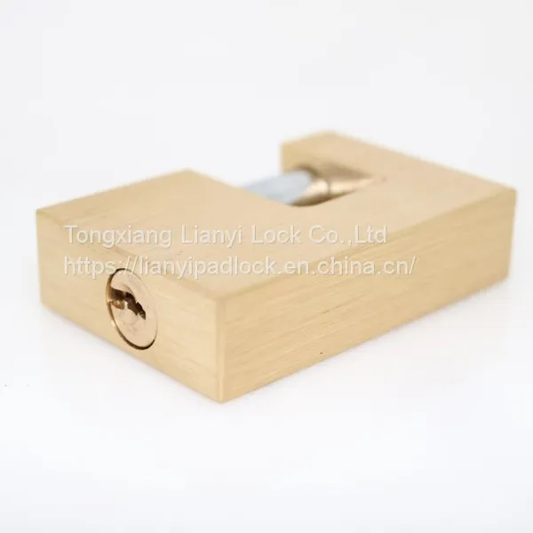 Good Quality Safety Cheap Solid Brass Anti-cut Anti-rust Anti-theft 50-90mm Rectangular Brass Padlock photo-5
