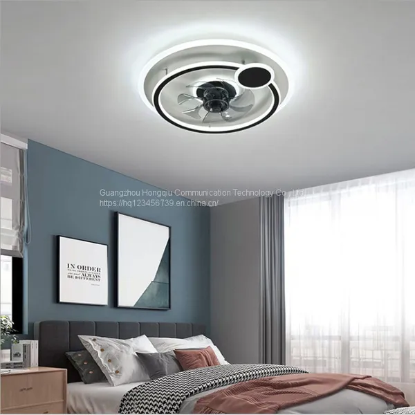 Flower Style Warm Light Fan Lamp