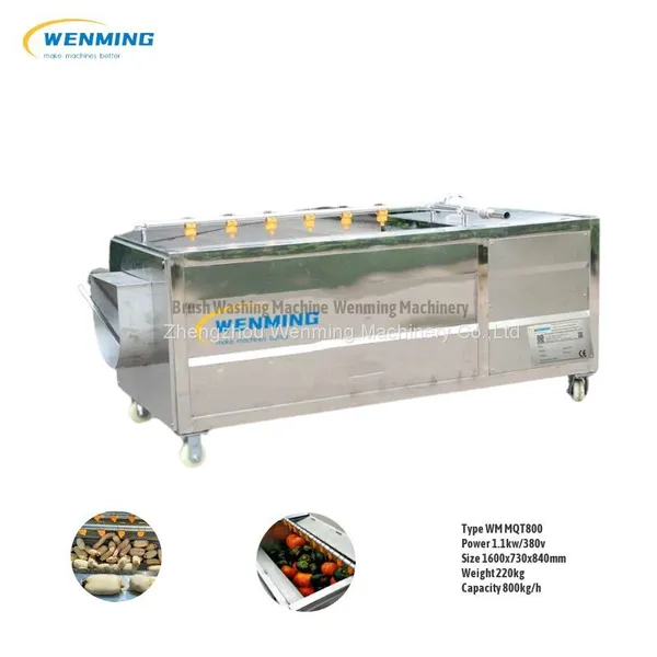 Potato / Carrot / Pumpkin / Lotus Root Brush Washing & Peeling Machine photo-3