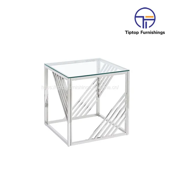 Hot Selling Bespoke Furniture Luxury Gold Stainless Steel Side Table Modern End Table for Living Room photo-3