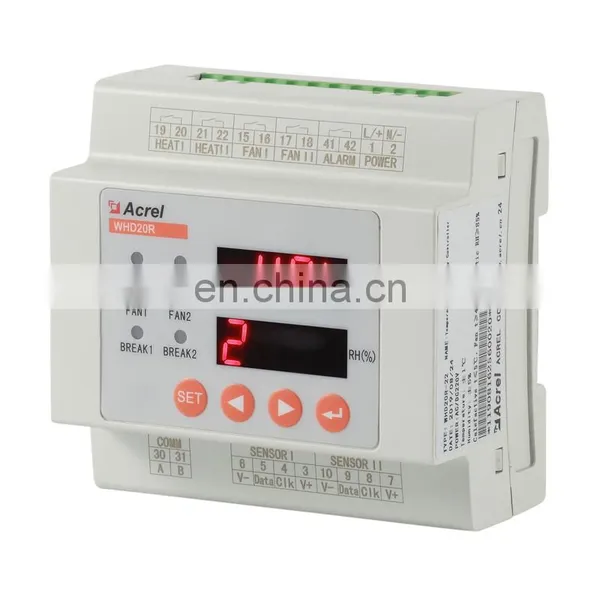 DIN Rail Digital Temperature Humidity Control Meter WHD20R-22 Measuring 2 Channel Temperature & Humidity photo-2
