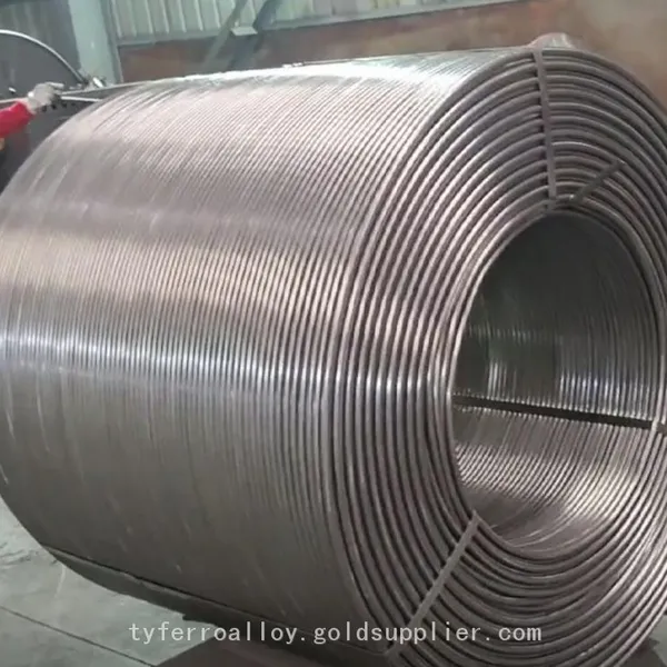 Calcium Silicon Alloy Wire / CaSi Cored Wire 13 mm With Powder Weight 230g/m photo-3