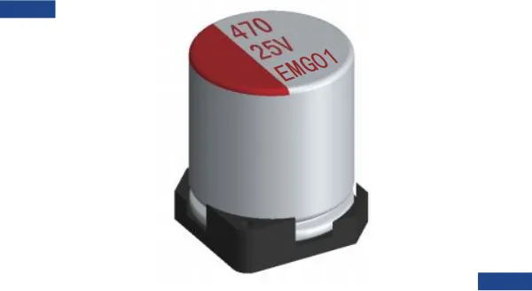 EM Series Conductive Polymer Hybrid Electrolytic Capacitors SMD Type