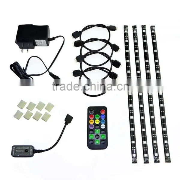 LED Flexible RGB SMD5050 Strip 3m Tape Light+DC12V Touch Remote Controller+2A Power photo-5
