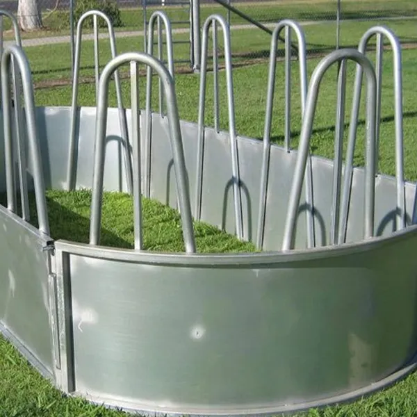 Factory Wholesale Hot Dip Galvanized Livestock Animal Cattle Round Hay Bale Feeder Livestock Rectangle square Feeder for Sale