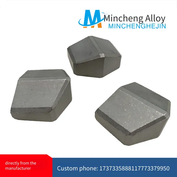 geological and mining cutter tips and shims, k038 flat chisel bit blades, tungsten-cobalt hard alloy inserts
