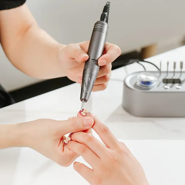 UV-701 40000RPM Carbon Brush Desktop Nail Drill With Crystal Knob LCD Display photo-5