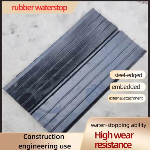 EB External Attached Perforated Rubber Waterstop Backside Waterproof For Tunnel Lining Deformation Joint photo-3