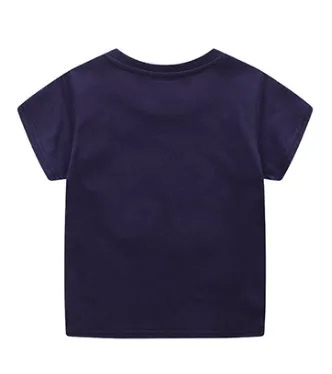 Boys’ Construction Vehicle Appliqué Cotton Short-Sleeve T-Shirt photo-2