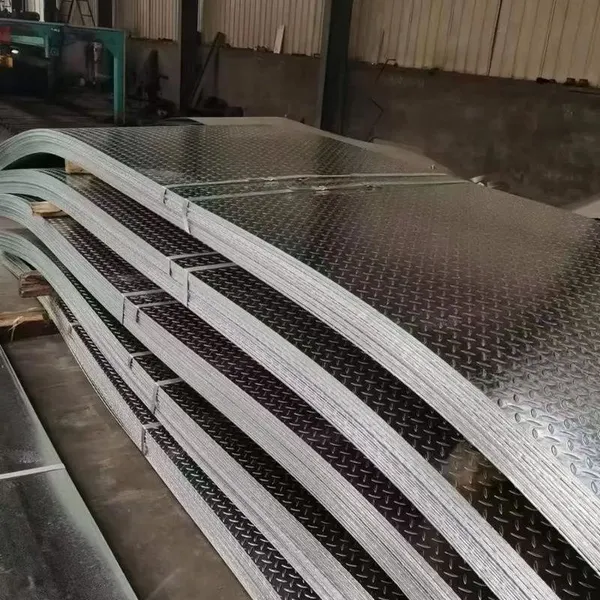 4mm 6mm 8mm 10mm High Quality High Pressed Embedded Checkered Carbon Galvanized Steel Sheet/Plate photo-3
