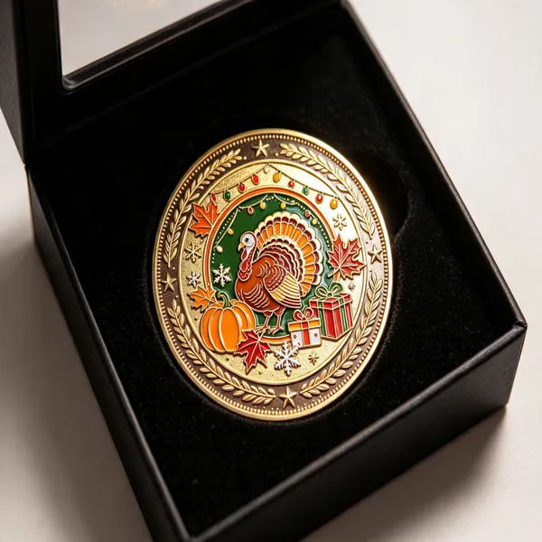 North America Landmark Challenge Coin Set, 9 Pcs 3D Hard Enamel Antique Metal Souvenir Coins for Tourist Gift Collection photo-4