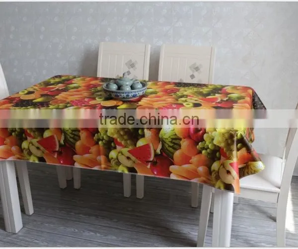 PVC/PEVA Lace Tablecloth With Flannel Backing, High Quality & Waterproof & Oil Proof photo-4