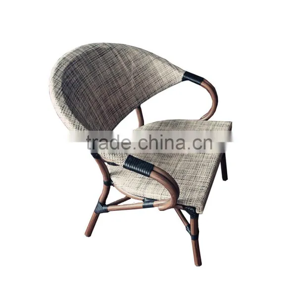 Comfortable Garden Rattan Relax Chair Cast Aluminum Outdoor French Bistro Rattan Chairs photo-4