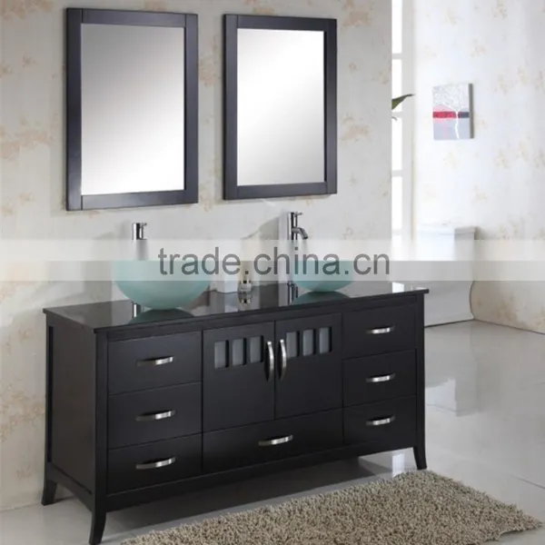 Glass Vanity Top Bathroom Cabinet WJB020 photo-3