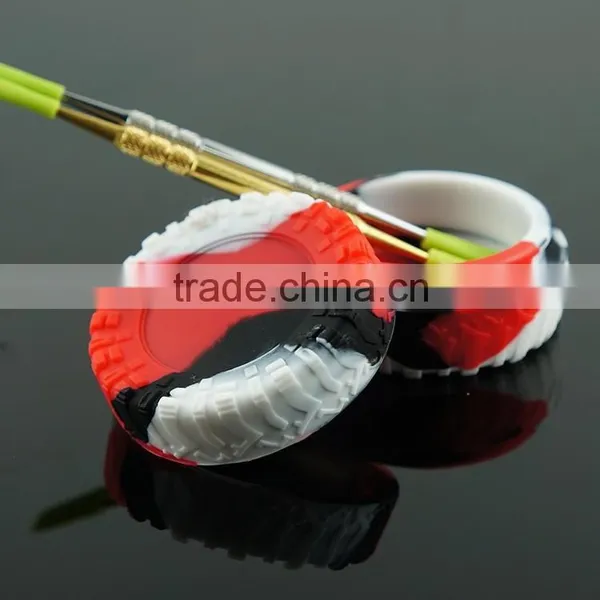 2015 New Design Silicone Wax Jar Tyre Shape Silicone Jar / Container /box photo-2