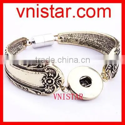 Vnistar DIY Snap Button Bangle Bracelet Jewelry Fit Exchangeable Snap Button Charm VSB138
