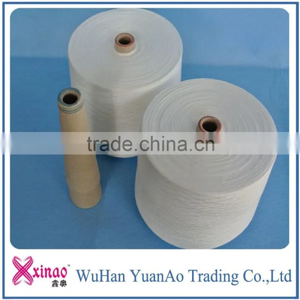 Virgin Raw White Spun Polyester Textile Yarn photo-2