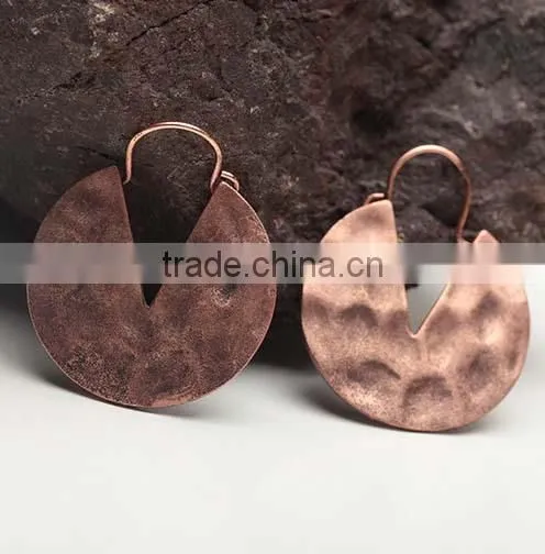 Hammered Basket Metal Simple Style Earring photo-2