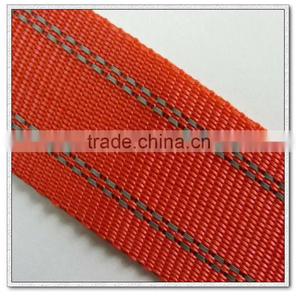 1.5 Inch Outdoor Furniture Webbing With Reflective Thread ,38mm Polypropylene Chair Webbing