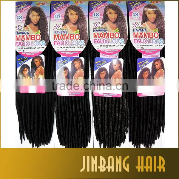 1PC Premium Quality Havana Mambo Twist Faux Locs Hair Twist Braid 18" Dreadlock Synthetic Hair Extension photo-4