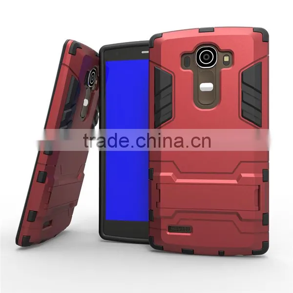 Hot Selling Hybrid Kickstand TPU PC Armor Case Iron Man Cellphone Case For LG G4 Note photo-2