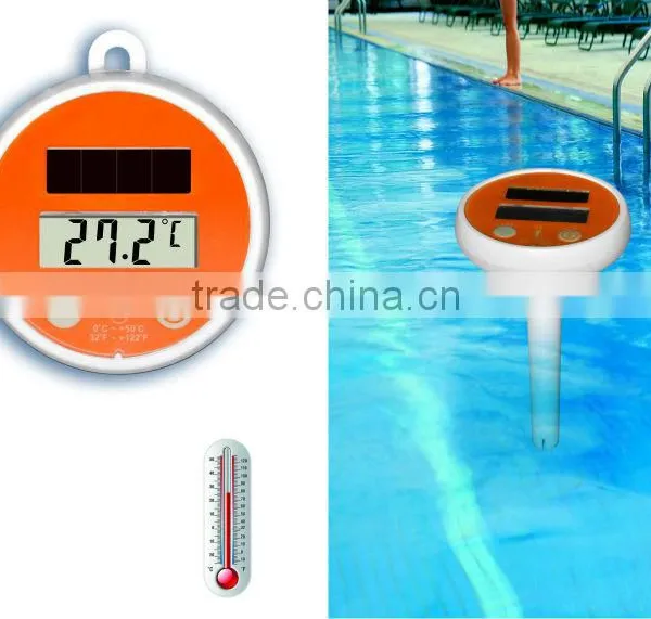 2013 NEW DESIGN Accurate Modern Solar Power Swimming Pool Thermometer S2139, Your Best Swiming Partener