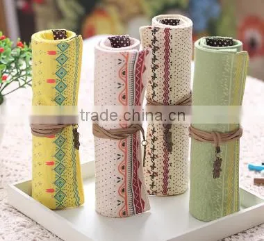 Cute Roll up School Pencil Bag/pencil Case With Rope