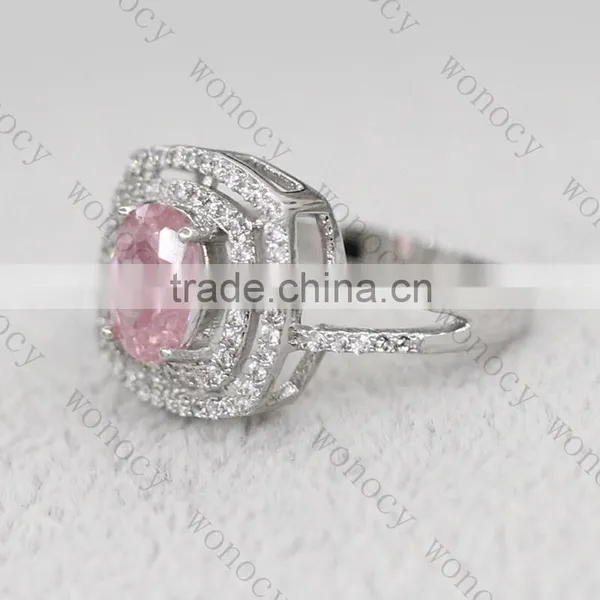 Stylish Amethyst Purple Crystal Ring Party Engagement Wedding Rings for Women Platinum Plated Women Rings photo-3
