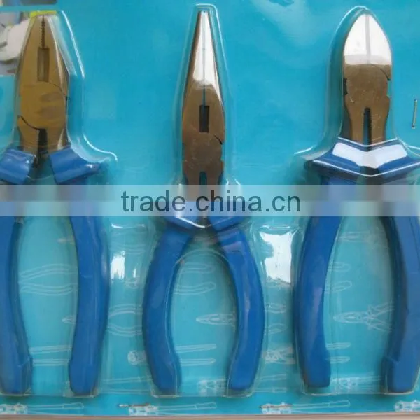 3PCS Tools Set, Pliers Set, Combination Pliers, Long Nose Pliers, Diagonal Cutter Pliers, Hardware Tools Set photo-2