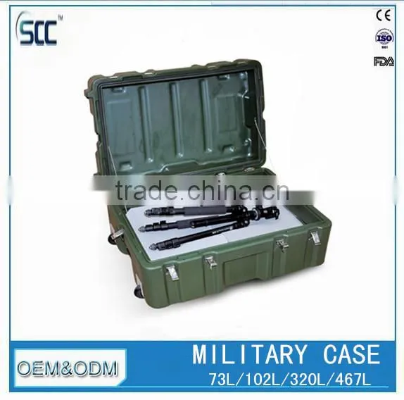 73L Army Green Plastic Equipment Case, Military Hard Case With Handle Quality Choice photo-3