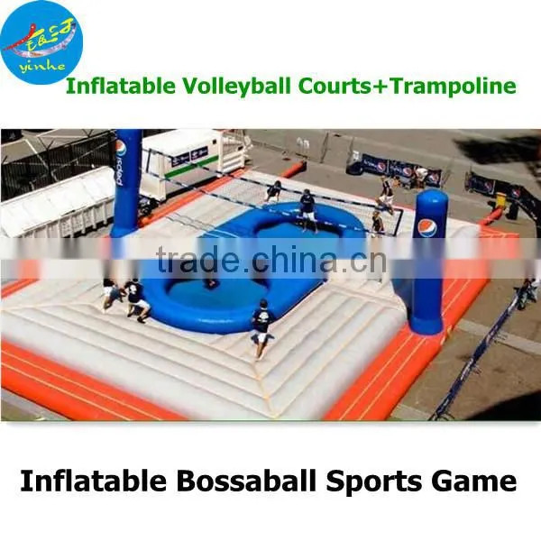 Inflatable Sports Game Inflatable Volleyball Court With Trampoline photo-2