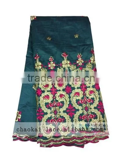 Hot Sale African George Lace Fabric/ Wholesale African Embroidery George Fabrics With Sequins