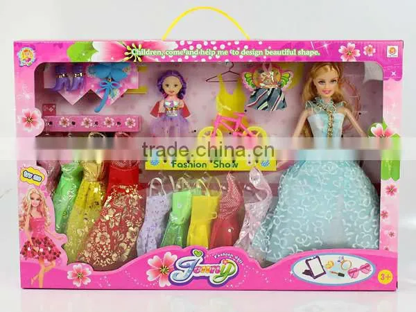 Plastic Dressing Girl Doll Toys