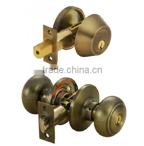 2016 American Door Knob Fire Rated Tulip Stainless Steel Door Deadbolt Knob Lock Combo Set Quality Choice photo-5