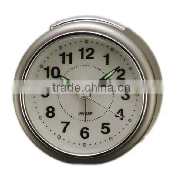 Round Shape Hand Size Silent Sweep Alarm Clocks photo-4