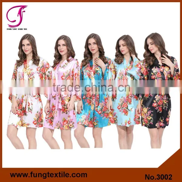 FUNG 3002 New Arrived Satin Bridal Robes,Silk Bridal Robes,Personalized Bridal Robes photo-2