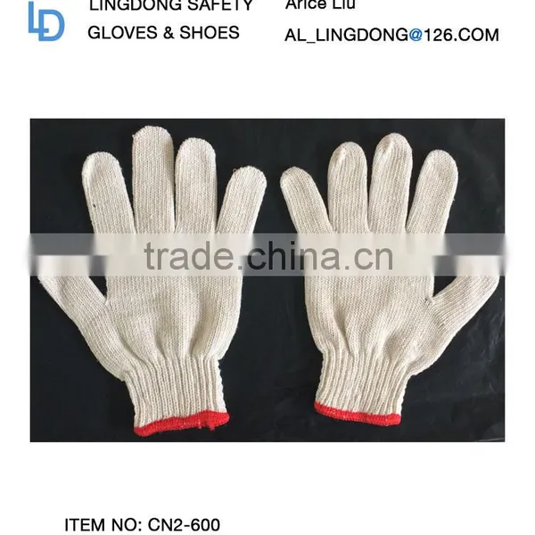 12 Pairs White Factory Industry Knitted Cotton Work Protect Gloves photo-2