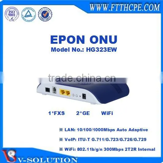 2GE+1FXS+WiFi EPON ONU VoIP Home Gateway for FTTH Network Solution photo-3