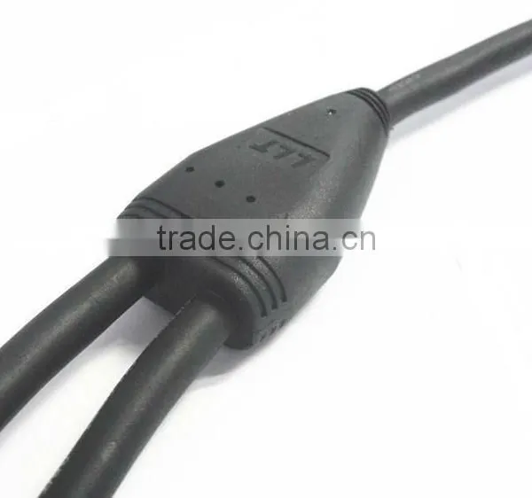High Quality Nylon 2 Outputs Cable Connector Y Connector