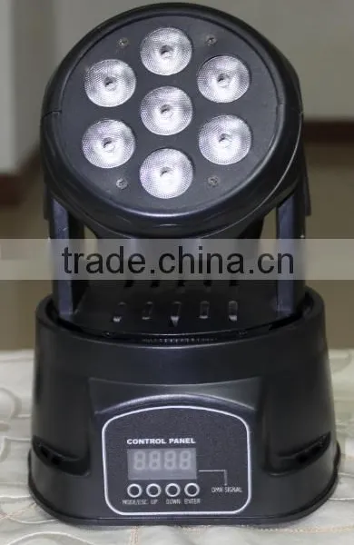High Lumen 7pcs LED Stage Lights 80W RGBW Led MIni Moving Head Lighting 4 In 1 Led The Lamp photo-4