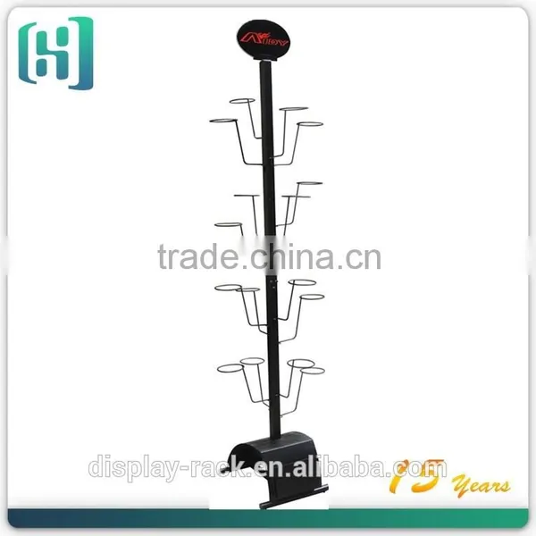 Metal Cap Hat Display Rack for Retail Store Helmet Standing Display Shelf HSX-S0101 photo-3