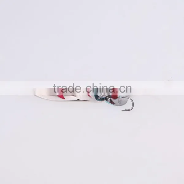 5.5cm/10g Metal Fishing Lure Hard Bait Sequin Spoon Noise Paillette With Feather/Treble Hook photo-6