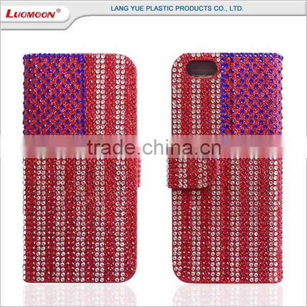 Beauty Diamond Studded Cell Phone Flip Bling Case for Xiaomi Mi5 Case 1 2 3 4 5 6 photo-5