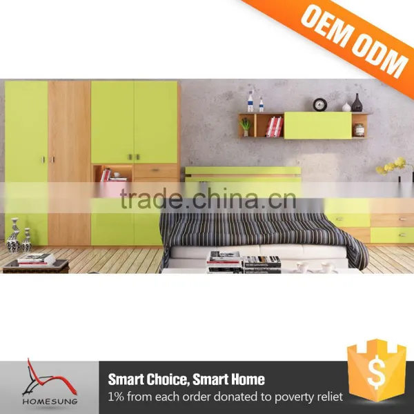 4 Door Wooden Veneer Designs Lightweight Portable Armoire Wardrobe Closet photo-5