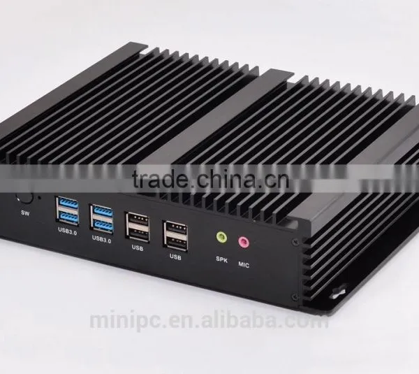Industrial PC Fanless Design Mini Computer Mini PC Core i3 4010U With 6 RS232 Ports photo-4
