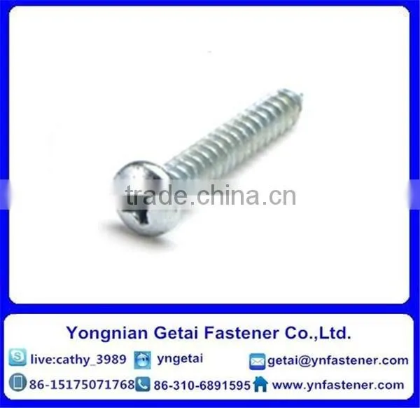 Tapping Screws-Z Cross Recessed and Slotted Pan Head-Symbol CBL ZS,black /yellow Zinc Plated/blue White photo-3