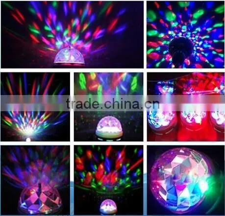 E27 3W Rotating Full Color LED Stage Light photo-4