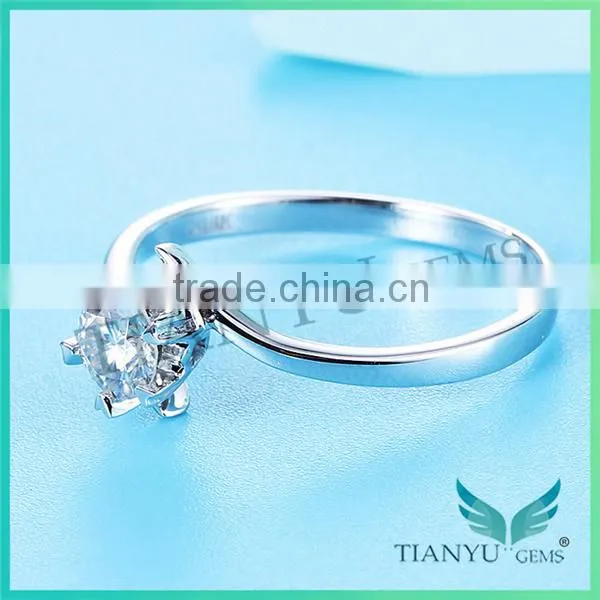 925 Sliver Wedding Rings Foreverone 8 Hearts & Arrows VVS1 E-F Round Cut Moissanite Diamond Engagement Rings photo-4